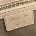 クリスチャン・ディオール Christian Dior レディディオール カナージュ チェーン トート ピンクベージュ レザー トートバッグ ゴールド金具