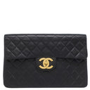 シャネル CHANEL デカマトラッセ A01094 ブラック ラムスキン ショルダーバッグ ゴールド金具 黒 フラップバッグ チェーンショルダー