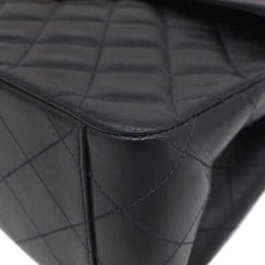 シャネル CHANEL デカマトラッセ A01094 ブラック ラムスキン ショルダーバッグ ゴールド金具 黒 フラップバッグ チェーンショルダー