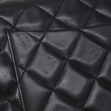 シャネル CHANEL デカマトラッセ A01094 ブラック ラムスキン ショルダーバッグ ゴールド金具 黒 フラップバッグ チェーンショルダー