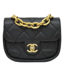 シャネル CHANEL ココマーク ミニ チェーンショルダー ブラック カーフ ショルダーバッグ ゴールド金具 黒