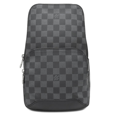 ルイヴィトン LOUIS VUITTON アヴェニュー スリングバッグ N40097 メタリックオニキス ダミエキャンバス ダミエアンフィニ ボディバッグ マットシルバー金具