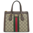 グッチ GUCCI オフィディア GG スモール トート 547551 ベージュ×エボニー GGスプリームキャンバス レザー 2WAYバッグ ゴールド金具 名前刻印入り