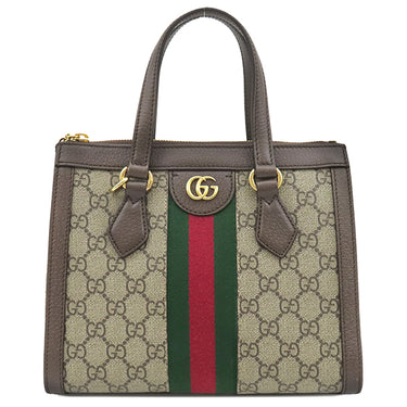 グッチ GUCCI オフィディア GG スモール トート 547551 ベージュ×エボニー GGスプリームキャンバス レザー 2WAYバッグ ゴールド金具 名前刻印入り