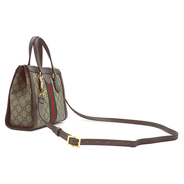 グッチ GUCCI オフィディア GG スモール トート 547551 ベージュ×エボニー GGスプリームキャンバス レザー 2WAYバッグ ゴールド金具 名前刻印入り