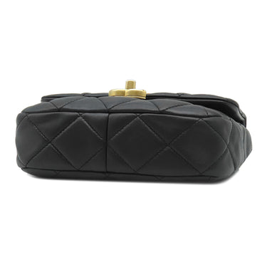 シャネル CHANEL ミニ フラップバッグ AS3205 ブラック ラムスキン ショルダーバッグ ゴールド金具 ココマーク