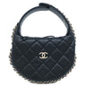 シャネル CHANEL マトラッセ ポーチ AP3095 ブラック ラムスキン ハンドバッグ シャンパンゴールド金具 ココマーク ミニバッグ チェーン