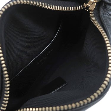 シャネル CHANEL マトラッセ ポーチ AP3095 ブラック ラムスキン ハンドバッグ シャンパンゴールド金具 ココマーク ミニバッグ チェーン