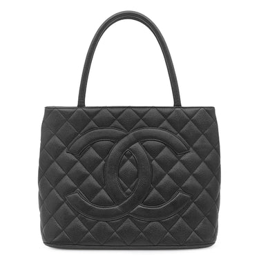 シャネル CHANEL 復刻トート A01804 ブラック キャビアスキン トートバッグ シルバー金具 黒 ココマーク ショルダーバッグ 肩掛け リカラー有