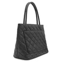 シャネル CHANEL 復刻トート A01804 ブラック キャビアスキン トートバッグ シルバー金具 黒 ココマーク ショルダーバッグ 肩掛け リカラー有