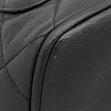 シャネル CHANEL 復刻トート A01804 ブラック キャビアスキン トートバッグ シルバー金具 黒 ココマーク ショルダーバッグ 肩掛け リカラー有