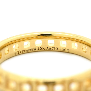 ティファニー Tiffany & Co Tトゥルー ナロー 62507845 イエローゴールド K18YG リング 指輪 T＆Co. Au750 18K 18金 T文字 12.5号
