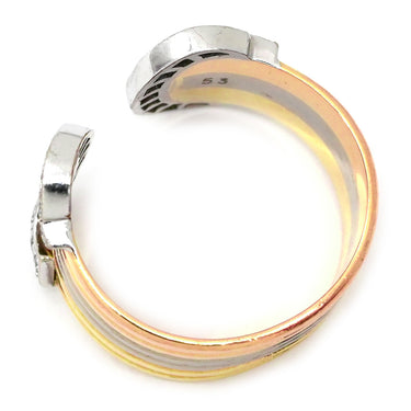 カルティエ Cartier 2C ブークルセ ダイヤ イエローゴールド×ピンクゴールド×ホワイトゴールド K18YG K18PG K18WG ダイヤモンド #53(JP13) リング 指輪 ドゥーブルC C2 750 18K PG 13号