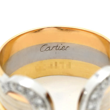カルティエ Cartier 2C ブークルセ ダイヤ イエローゴールド×ピンクゴールド×ホワイトゴールド K18YG K18PG K18WG ダイヤモンド #53(JP13) リング 指輪 ドゥーブルC C2 750 18K PG 13号