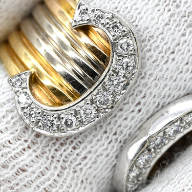 カルティエ Cartier 2C ブークルセ ダイヤ イエローゴールド×ピンクゴールド×ホワイトゴールド K18YG K18PG K18WG ダイヤモンド #53(JP13) リング 指輪 ドゥーブルC C2 750 18K PG 13号