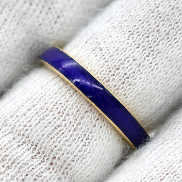 カルティエ Cartier ヴィンテージ エマイユリング ブルー×イエローゴールド K18YG リング 指輪 Au750 18K YG 青 9号