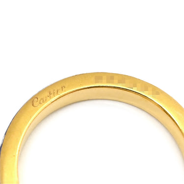 カルティエ Cartier ヴィンテージ エマイユリング ブルー×イエローゴールド K18YG リング 指輪 Au750 18K YG 青 9号