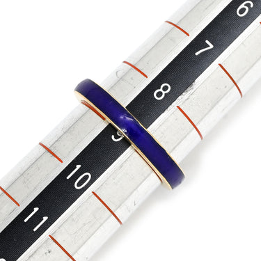 カルティエ Cartier ヴィンテージ エマイユリング ブルー×イエローゴールド K18YG リング 指輪 Au750 18K YG 青 9号