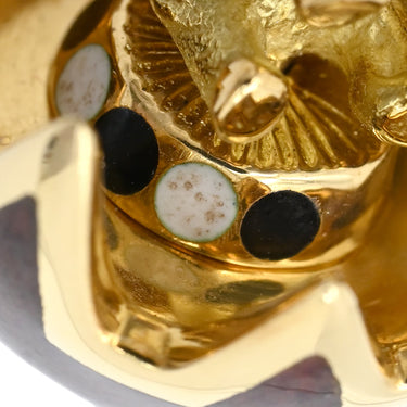 FABERGE ファベルジェ イースターエッグ チャーム エレファント F1933HR レッド×イエローゴールド K18YG エナメル ダイヤモンド ペンダントトップ 赤 象 サーカス 18K 750 YG