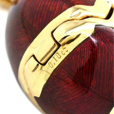 FABERGE ファベルジェ イースターエッグ チャーム エレファント F1933HR レッド×イエローゴールド K18YG エナメル ダイヤモンド ペンダントトップ 赤 象 サーカス 18K 750 YG