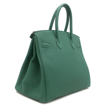 エルメス HERMES バーキン35 マラカイト トゴ ハンドバッグ ゴールド金具 緑
