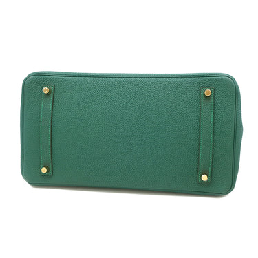 エルメス HERMES バーキン35 マラカイト トゴ ハンドバッグ ゴールド金具 緑