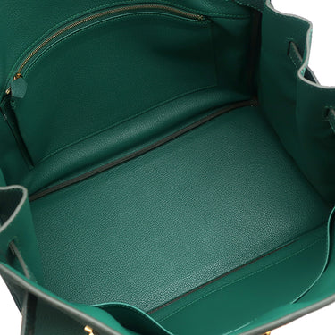 エルメス HERMES バーキン35 マラカイト トゴ ハンドバッグ ゴールド金具 緑