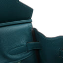 エルメス HERMES バーキン30 ヴェールボスフォール ヴォーエプソン ハンドバッグ ゴールド金具 青緑