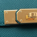 エルメス HERMES バーキン30 ヴェールボスフォール ヴォーエプソン ハンドバッグ ゴールド金具 青緑