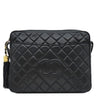 シャネル CHANEL マトラッセ カメラバッグ ブラック ラムスキン ショルダーバッグ ゴールド金具 フリンジ 黒