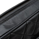 シャネル CHANEL マトラッセ カメラバッグ ブラック ラムスキン ショルダーバッグ ゴールド金具 フリンジ 黒