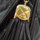 シャネル CHANEL マトラッセ カメラバッグ ブラック ラムスキン ショルダーバッグ ゴールド金具 フリンジ 黒