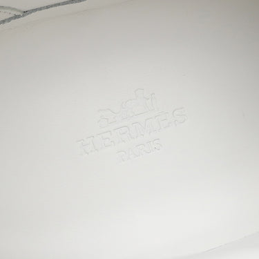 エルメス HERMES バウンシング H242810Z ホワイト カーフ シェーブルヴェロア #42 スニーカー 新品 未使用 白 黒 Hロゴ 27cm