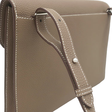 エルメス HERMES サックアデペッシュ メッセンジャー29 エトゥープ トゴ ショルダーバッグ シルバー金具 グレージュ