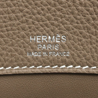 エルメス HERMES サックアデペッシュ メッセンジャー29 エトゥープ トゴ ショルダーバッグ シルバー金具 グレージュ