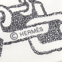 エルメス HERMES ツイリー H064367S 白×アントラシト×アンクル シルク スカーフ 新品 未使用 【ブックル エ マイヨン】