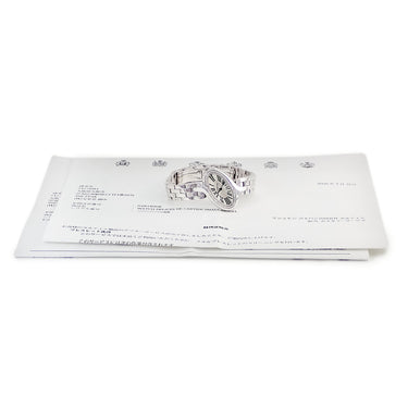 腕時計 カルティエ Cartier デリス ドゥ カルティエ SM WG800004 クオーツ レディース K18WG無垢 純正ダイヤ シルバー ローマン 青針