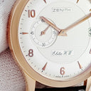 腕時計 ゼニス ZENITH エリート HW 17.1125.650 手巻き メンズ K18RG無垢 スモールセコンド デイト シルバー ギョーシェ