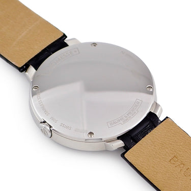 腕時計 ボーム&メルシエ BAUME&MERCIER プロメス M0A10166 クオーツ レディース 純正ダイヤ ブラック 黒 シェル ギョーシェ ローマン