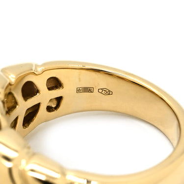 ブルガリ BVLGARI パッソドッピオ トルマリン グリーン×イエローゴールド K18YG トルマリン リング 指輪 18K YG 750 18金 10号