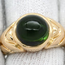 ブルガリ BVLGARI パッソドッピオ トルマリン グリーン×イエローゴールド K18YG トルマリン リング 指輪 18K YG 750 18金 10号