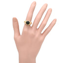 ブルガリ BVLGARI パッソドッピオ トルマリン グリーン×イエローゴールド K18YG トルマリン リング 指輪 18K YG 750 18金 10号