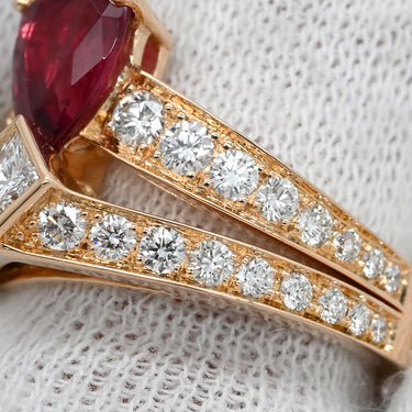 ショーメ CHAUMET ジョゼフィーヌ ティアラ ピンクゴールド K18PG ダイヤモンド ルベライト #49(JP9) リング 指輪 ダイヤモンド ブリリアントカット 8.5号