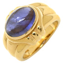 ブルガリ BVLGARI アイオライト パープル×イエローゴールド K18YG アイオライト リング 指輪 青紫 18K YG 750 10号