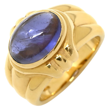 ブルガリ BVLGARI アイオライト パープル×イエローゴールド K18YG アイオライト リング 指輪 青紫 18K YG 750 10号