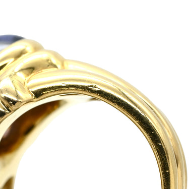 ブルガリ BVLGARI アイオライト パープル×イエローゴールド K18YG アイオライト リング 指輪 青紫 18K YG 750 10号