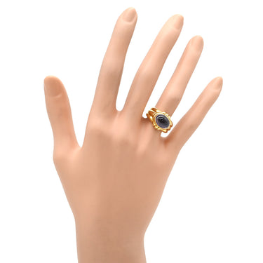 ブルガリ BVLGARI アイオライト パープル×イエローゴールド K18YG アイオライト リング 指輪 青紫 18K YG 750 10号