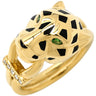 カルティエ Cartier パンテール ドゥ カルティエ ダイヤモンド B4096700 イエローゴールド K18YG オニキス ツァボライト ダイヤモンド ラッカー #50(JP10) リング 指輪 Au750 オニキス ツァボライト 10号