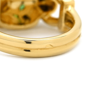 カルティエ Cartier パンテール ドゥ カルティエ ダイヤモンド B4096700 イエローゴールド K18YG オニキス ツァボライト ダイヤモンド ラッカー #50(JP10) リング 指輪 Au750 オニキス ツァボライト 10号