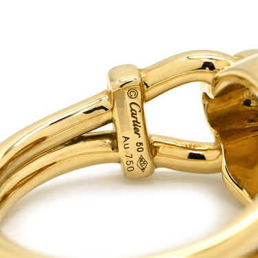 カルティエ Cartier パンテール ドゥ カルティエ ダイヤモンド B4096700 イエローゴールド K18YG オニキス ツァボライト ダイヤモンド ラッカー #50(JP10) リング 指輪 Au750 オニキス ツァボライト 10号